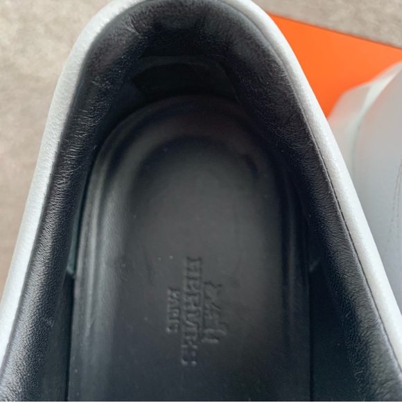 Hermes Blanc/Noir Bouncing Sneakers Size 39 Box Dust Bags - Picture 8 of 9